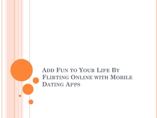 Mobile Dating Apps