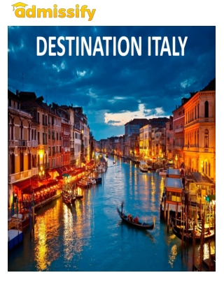 Study abroad in Italy, Best Overseas Education Consultant in Delhi, Admissify,