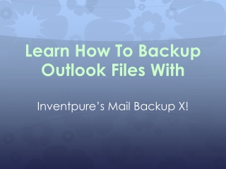 Mac Outlook 2016 Backup