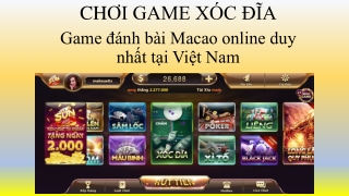 CHƠI GAME XÓC ĐĨA