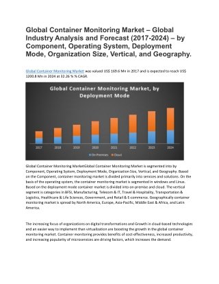 Global Container Monitoring Market