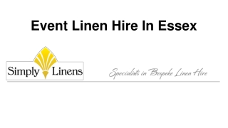 Event Linen Hire In Essex