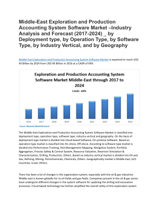 The Middle-East Exploration and Production Accounting System Software Market