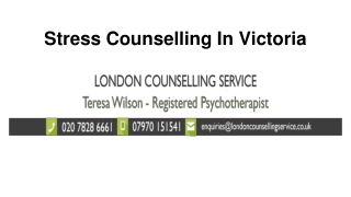 Stress Counselling In Victoria