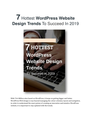 7 Hottest WordPress Website Design Trends To Succeed In 2019