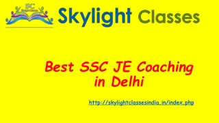 Best SSC JE coaching