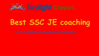 Best SSC JE coaching