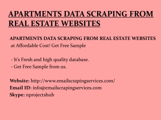 Apartments Data Scraping from Real Estate Websites