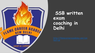 SSB written exam coaching in Delhi