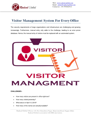 VisitorsPro: Visitors Management System Radical Global