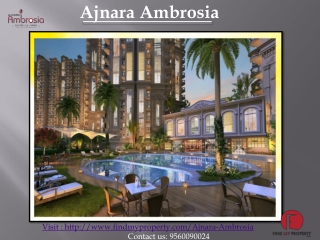 Ajnara Ambrosia Best Apartments in Sector 118 Noida