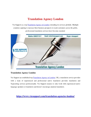 Translation Agency London