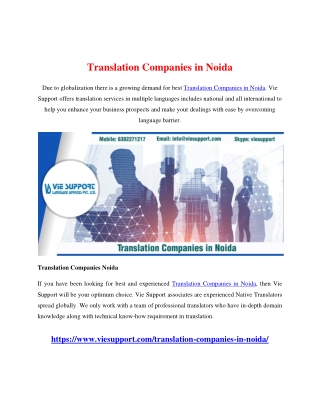 Translation Companies in Noida