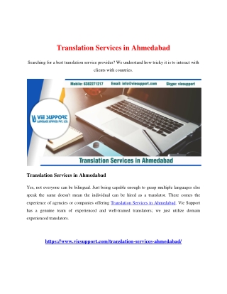 Translation Services in Ahmedabad