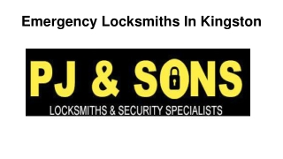 Emergency Locksmiths In Kingston