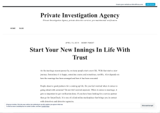 Start Your New Innings In Life With Trust