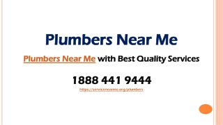 Plumbers Near Me with Best Quality Services