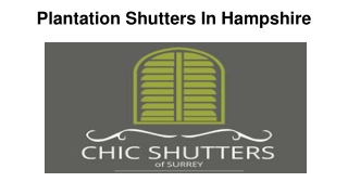 Plantation Shutters In Hampshire