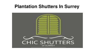 Plantation Shutters In Surrey