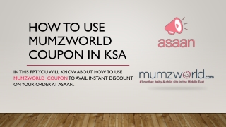 How to use Mumzworld Coupon Code to Avail Instant Discount