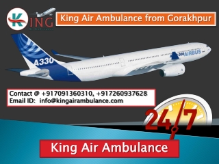 Low Cost King Air Ambulance Services from Gorakhpur