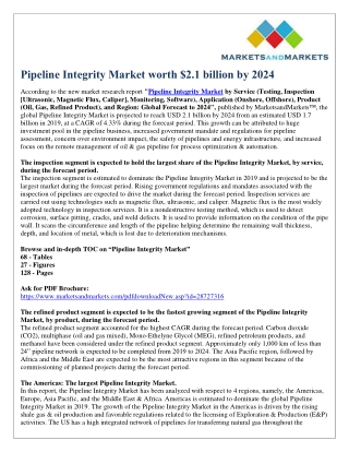 Pipeline Integrity Market worth $2.1 billion by 2024