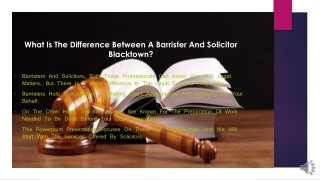 What Is The Difference Between A Barrister And Solicitor Blacktown?