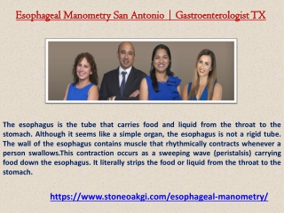 Esophageal Manometry San Antonio | Gastroenterologist TX