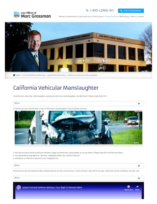 California Vehicular Manslaughter Attorney