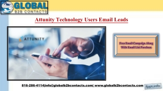 Attunity Technology Users Email Leads