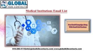 Medical Institutions Email Leads