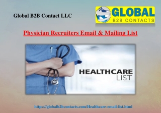 Physician Recruiters Email & Mailing List