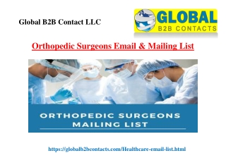 Orthopedic Surgeons Email & Mailing List