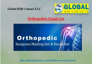 Orthopedists Email List