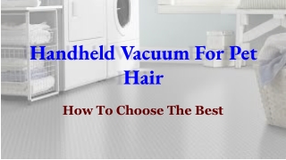 Handheld Vacuum For Pet Hair