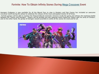 Fortnite: How To Obtain Infinity Stones During Mega Crossover Event