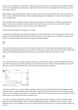 Handling Your Time And Effort Within This Modern day World