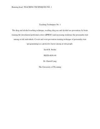 Brain training the Dorsolateral Prefrontal Cortez and increasing Resilience personality trait among at risk individuals