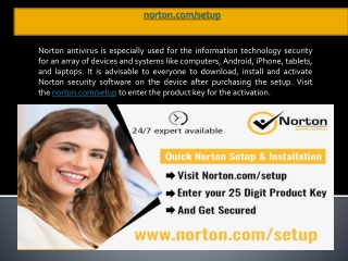 norton.com/setup - Download, Install and Activate Norton security software