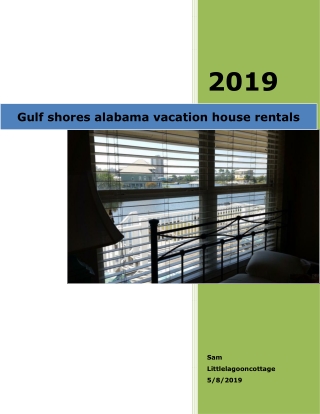 Gulf shores alabama vacation house rentals