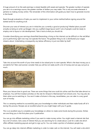Speaking About Generating An Income Online, Learn A Ton By Reading This Article