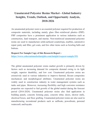 Unsaturated Polyester Resins Market