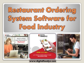 Restaurant Ordering System Software for Food Industry