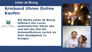 Herren Luxus Uhren Online - Julien de Bourg