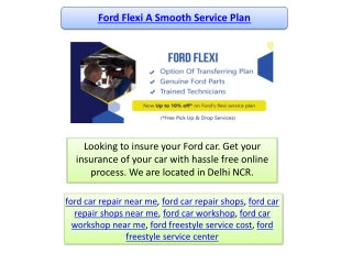 Ford flexi a smooth service plan