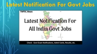 Latest Notification For Govt Jobs 2019 | All India Jobs Notification Check Here