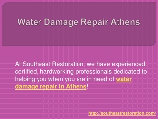 Water Damage Repair Athens