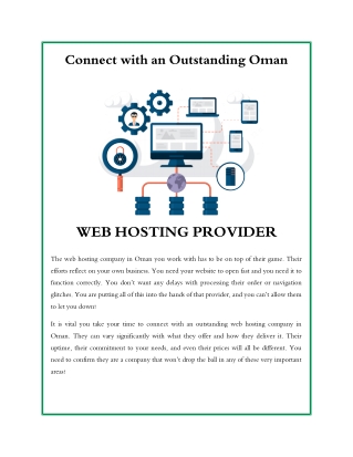 Connect with an Outstanding Oman Web Hosting Provider