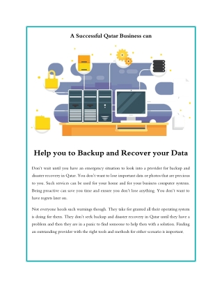 A Successful Qatar Business can Help you to Backup and Recover your Data