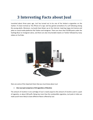 3 Interesting Facts about Juul